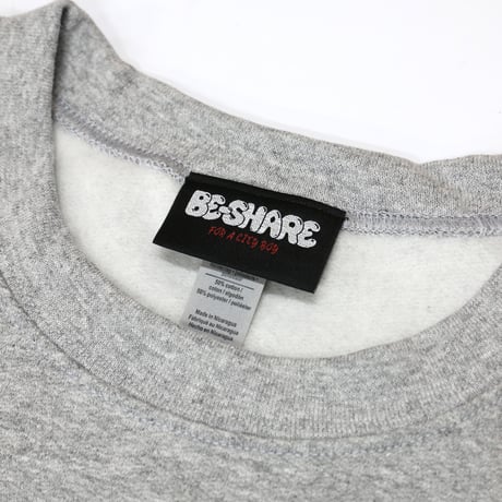 BE-SHARE|Brush My Skills CREW SWEAT(GREY)