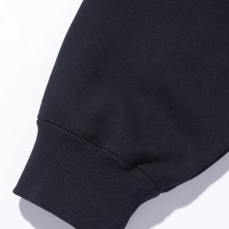XLARGE | PERFORATED LEATHER LOGO ZIP UP HOODED SWEATSHIRT(ASH)