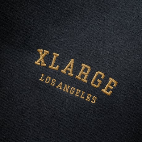 XLARGE | HALF ZIP UP HOODED SWEATSHIRT(BLACK)