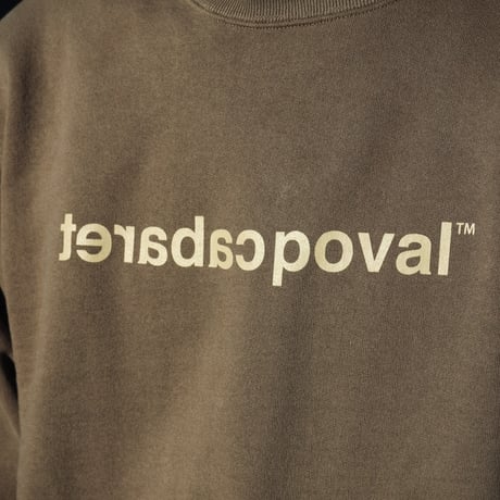 CABARET POVAL | Original Logo Crewneck(Olive Drab)