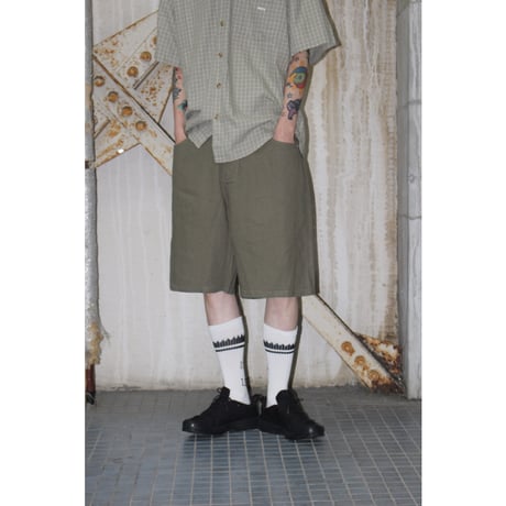 OBEY | BAGGY LINEN DEVIN SHORT(SMOKEY OLIVE)