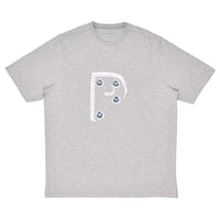 POP TRADING COMPANY / MESS LETTERS LOGO T-SHIRT (HEATHER GREY)