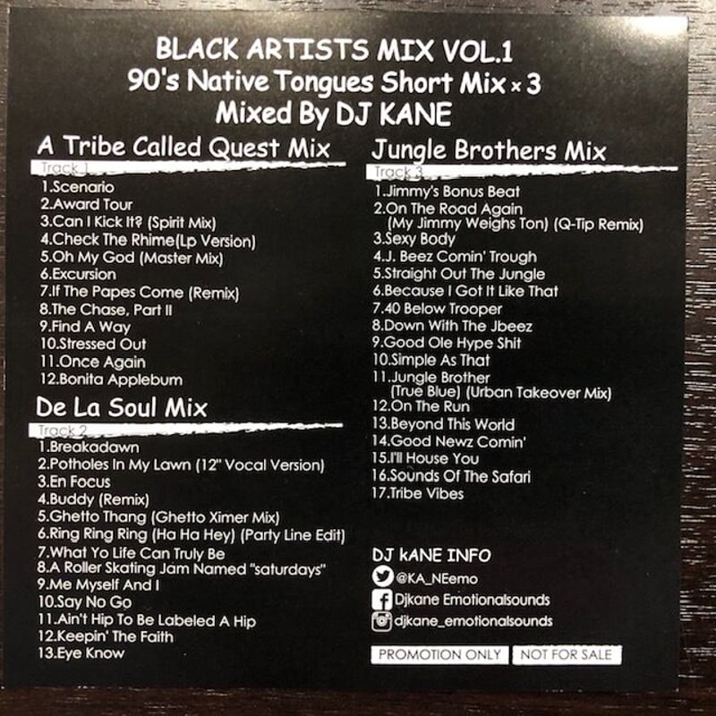 MIX CD / BLACK ARTISTS MIX VOL.1 90's NATIVE T