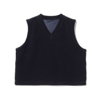 tone| RECYCLE WOOL BOA VEST (NAVY)