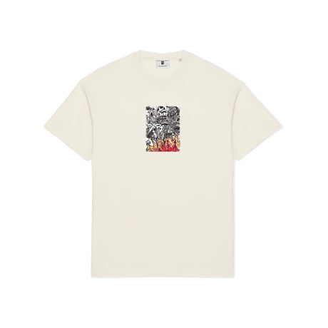 POETIC COLLECTIVE | Burning Skull T-shirt (IVORY)