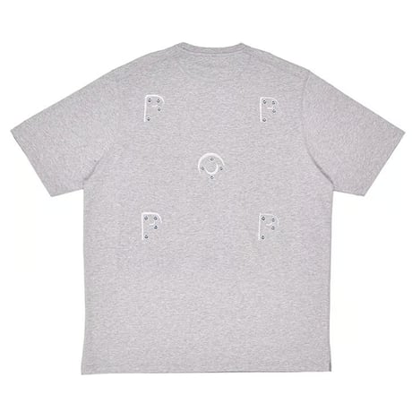 POP TRADING COMPANY / MESS LETTERS LOGO T-SHIRT (HEATHER GREY)
