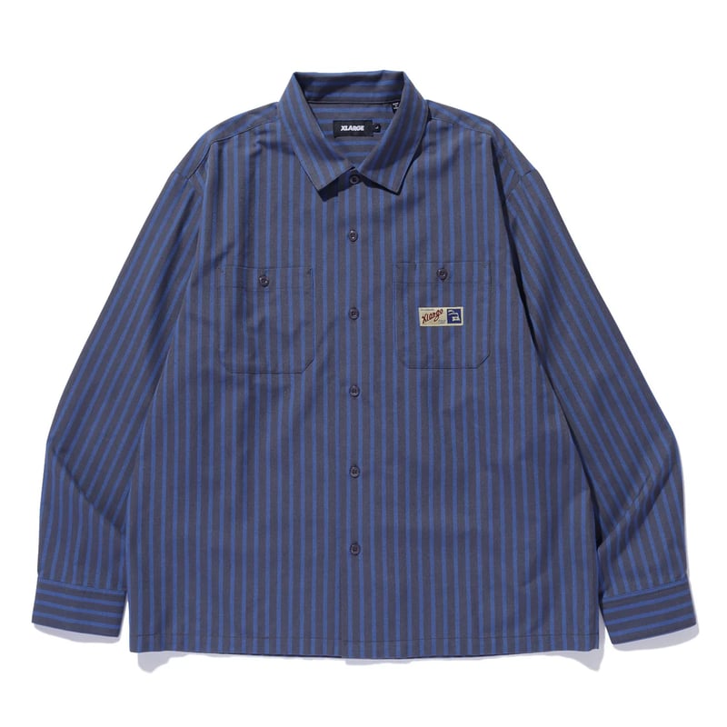 美品✨i BLUES CLUB ブルーズクラブ カラーブロックシャツ 34 XLARGE | STRIPE WORK SHIRT(BLUE) | T.F.L online