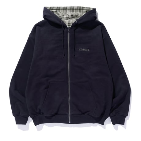 XLARGE | REVERSIBLE ZIP UP HOODED SWEATSHIRT(BLACK)