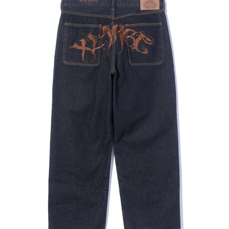 XLARGE | RAGE LOGO DENIM PANTS(BLACK)