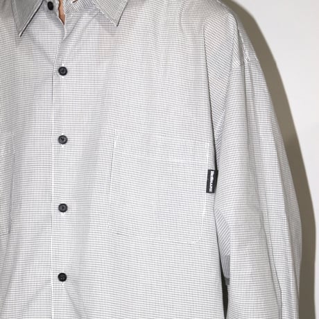 BE-SHARE |Graph Check L/S Shirt(White)
