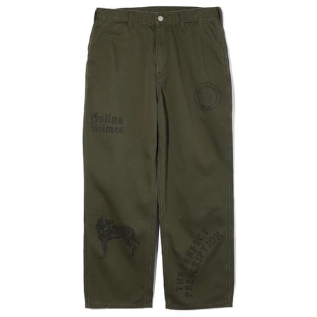 SILAS / PAINTED TROUSERS (OLIVE)
