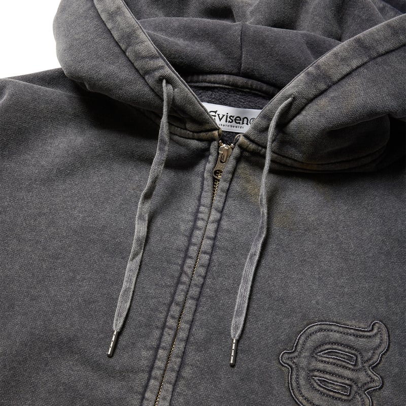 EVISEN SKATEBOARDSゑ®︎ | LOGO ZIP HOODIE(Charcoa