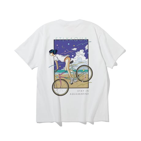 FLATLUX| Aquamarine Tee(White)