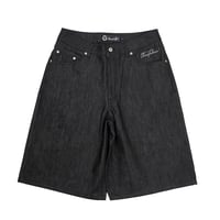 Time For Livin‘ / Baggy Denim Shorts (Black)