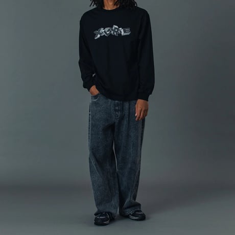 XLARGE | EMBOSSED DENIM PANTS(BLACK)