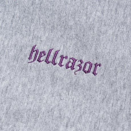 HELLRAZOR / COIN EMBOSS FULL ZIP HOODED (HEATHER GREY)