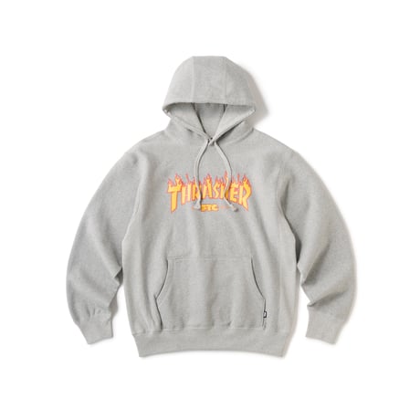 FTC | "FTC x THRASHER" LOGO HOODY "GRAY" (FTC026THSW01)