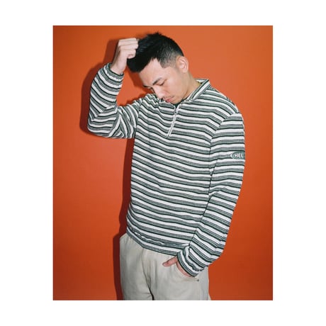 HELAS | RAYMOND QUARTER ZIP KNIT STRIPED "MULTICO"