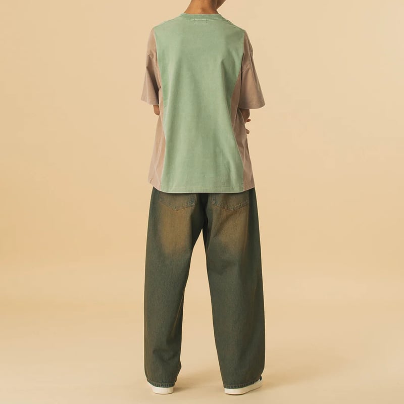 XLARGE | PANELED S/S TEE(GREEN) | T.F.L online. XLARGE | PANELED S/S TEE(GREEN) | T.F.L online.