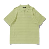 XLARGE | STRIPED KNIT POLO SHIRT(LIME)