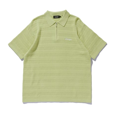 XLARGE | STRIPED KNIT POLO SHIRT(LIME)