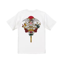 坩堝 (RUTSUBO) | 熊手 S/S T-SHIRTS ( 画工遊鷹 )　YUTAKA × RUTSUBO “KUMADE” Lucky Rake Tee(WHITE)