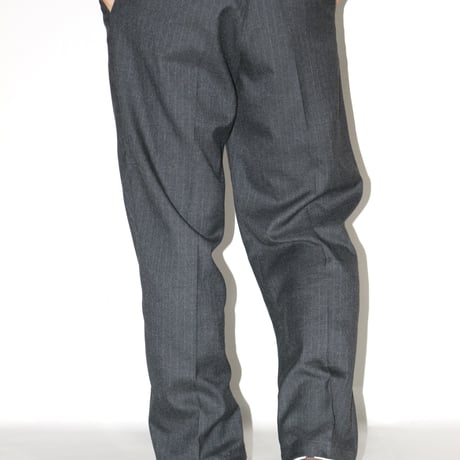 BE-SHARE |Stripe Holiday slacks(Grey)