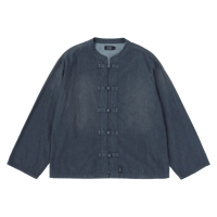 SEDAN ALL-PURPOSE| Light Denim Kungfu Shirt(Black)