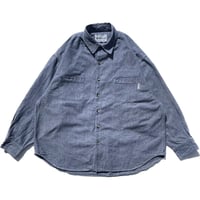 BE-SHARE |Big silhouette chambray shirts(Blue)