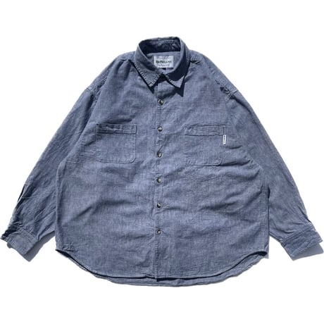 BE-SHARE |Big silhouette chambray shirts(Blue)