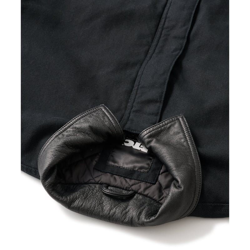 ジャケット・アウター FTC WASHED CANVAS HOODED JACKET BLACK M 国内買付】FTC WASHED CANVAS HOODED JACKET ジャケット ロゴ