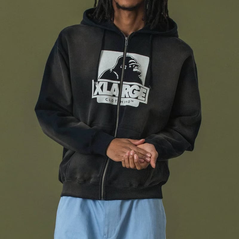 XLARGE ジップアップフーディ 1991年モデル　中古 2025年最新】X-LARGE タイプ：ジップアップ メンズ パーカーの