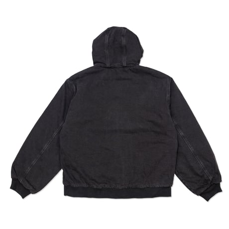 HODDLE | HOODED QUILTED DENIM JACKET (BLACK)