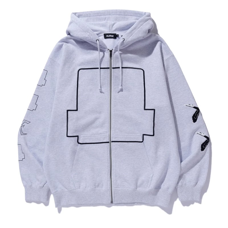XLARGE | SPEED ZIP UP HOODED SWEATSHIRT(ASH) |