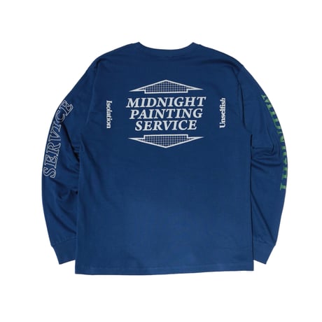 MIDNIGHT PAINTING SERVICE| MPS Logo L/S Tee (Navy)