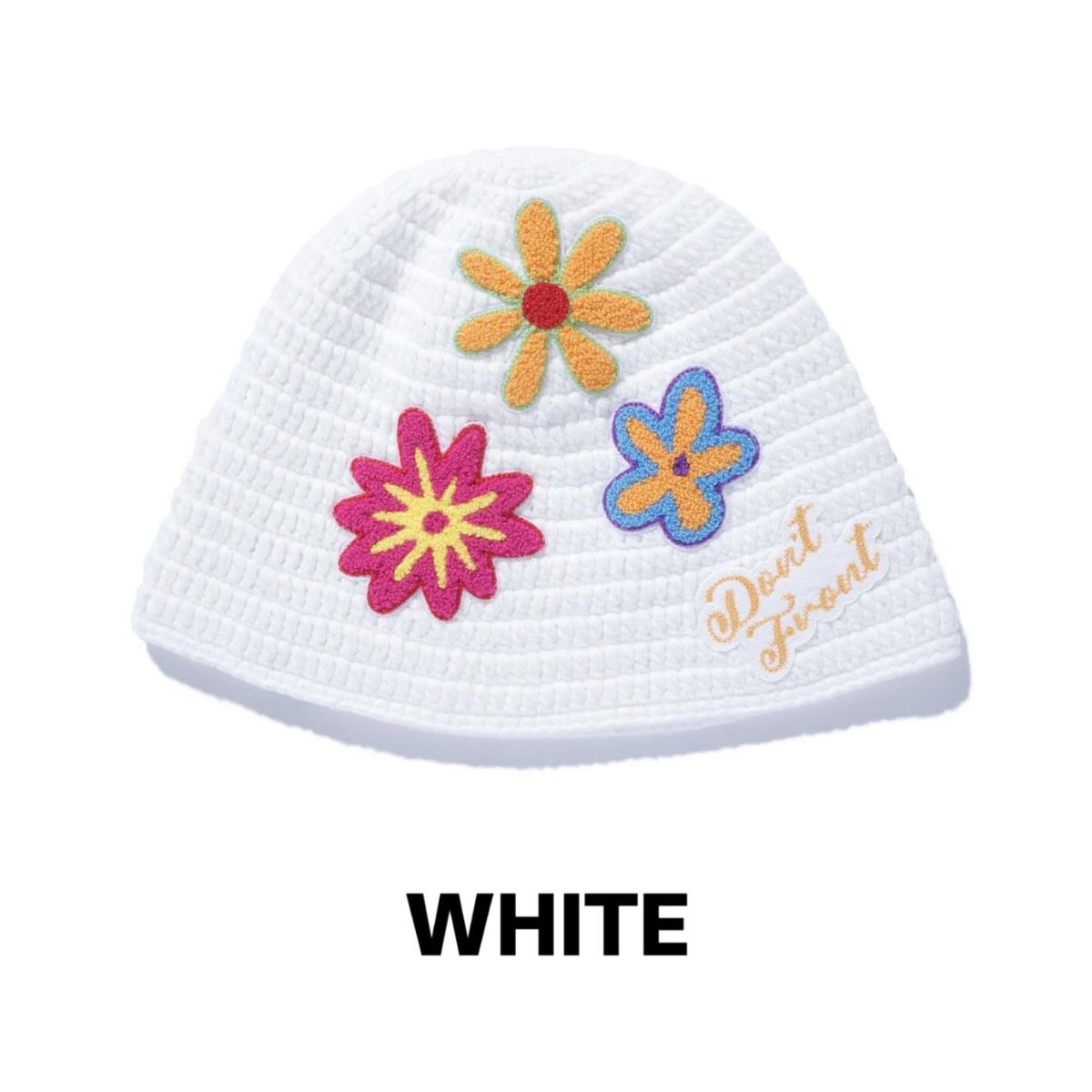 XLARGE フラワーグラフィック ニットハット ギフトにもぴったり XLARGE | CROCHET FLOWER KNIT HAT (2color) | T.F