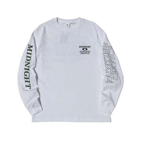 MIDNIGHT PAINTING SERVICE| MPS Logo L/S Tee (White)