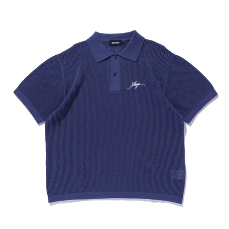 XLARGE | MESH KNIT POLO SHIRT(BLUE)