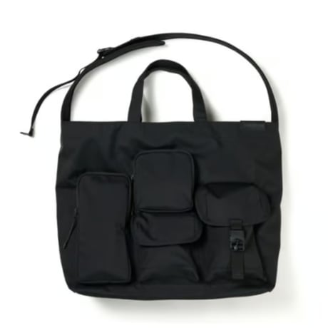 BAICYCLON by bagjack / BCL-67 MULTI POCKETS 2WAY TOTE LARGE-  (BLACK)