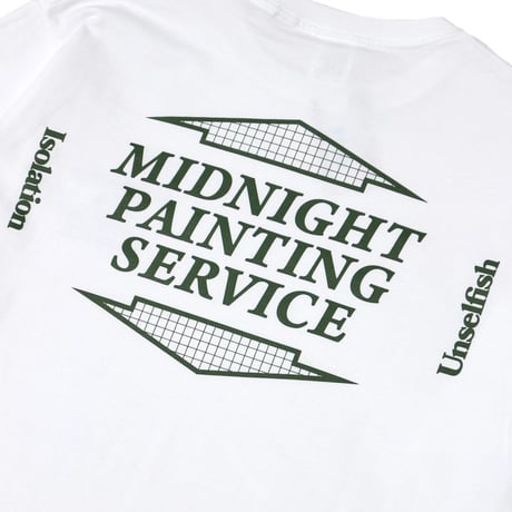 MIDNIGHT PAINTING SERVICE| MPS Logo L/S Tee (White)