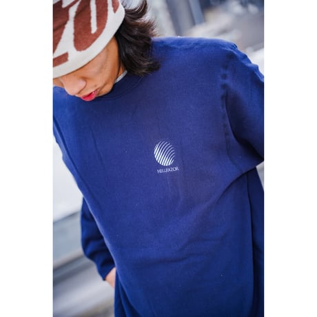 HELLRAZOR / LOGO EMB CREWNECK (NAVY)