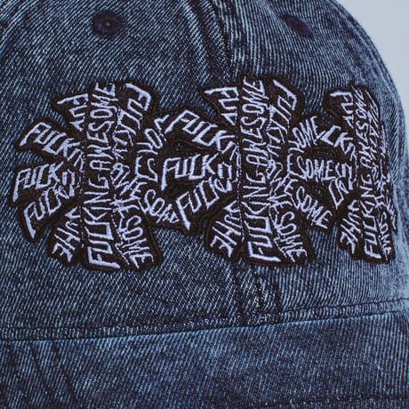 FUCKING AWESOME / Three Spiral Washed Denim 6-Panel Hat (Blue)
