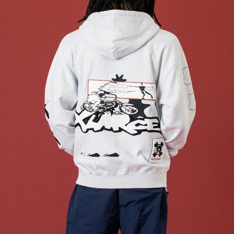 パーカー X-girl パーカー LEOPARD BOX ZIP UP SWEAT HOODIE レディース メンズ