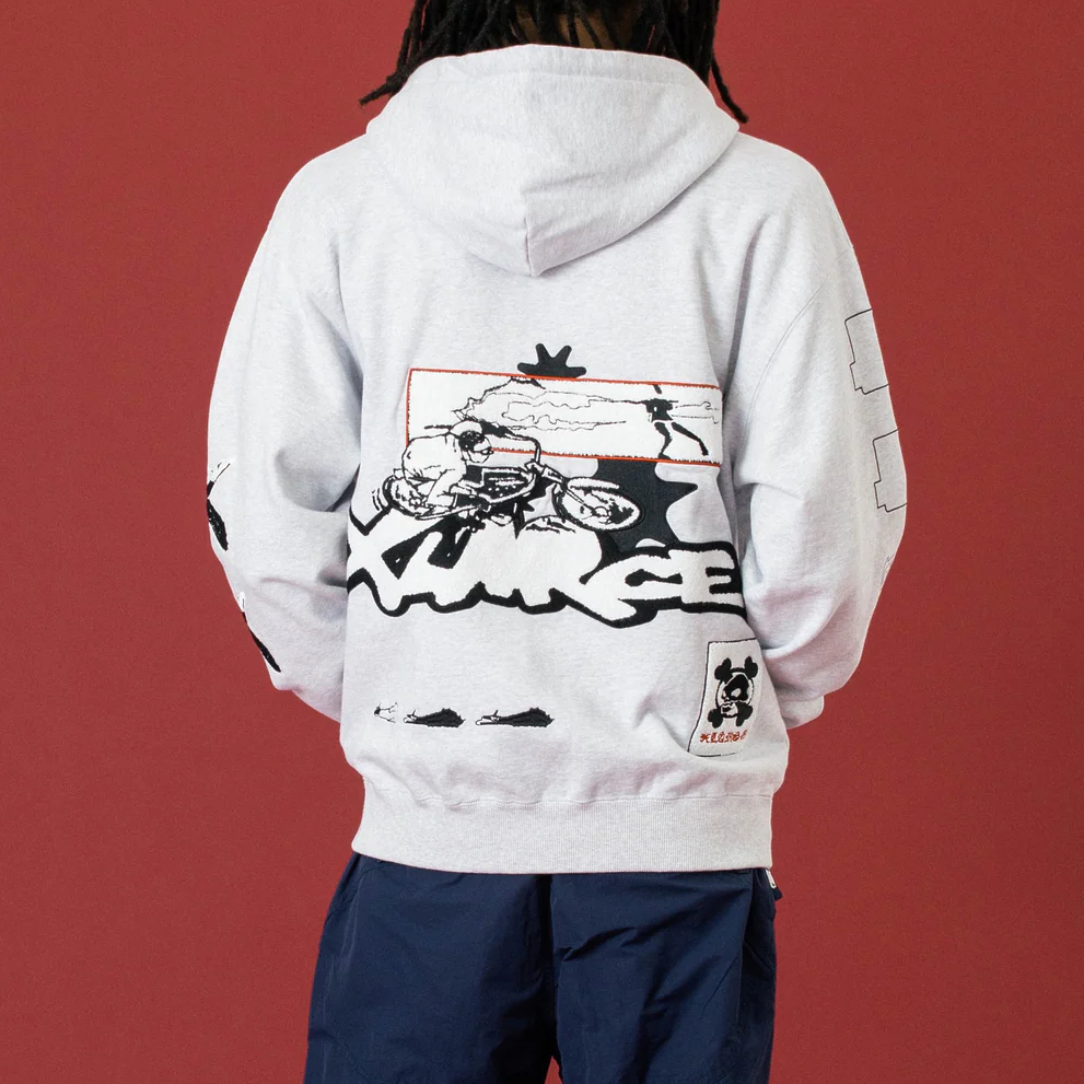 XLARGE | SPEED ZIP UP HOODED SWEATSHIRT(ASH) |