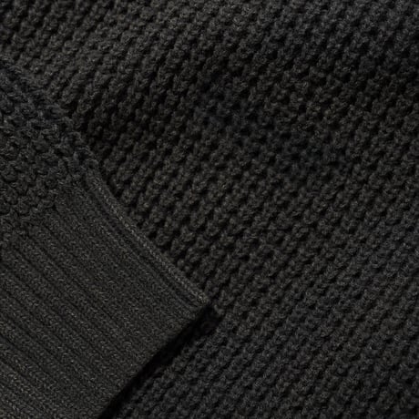 Butter Goods | Distressed Waffle Knit Sweater (Washed Black)