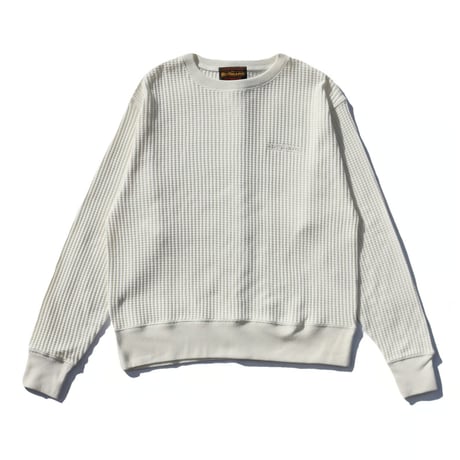 BE-SHARE | Store Logo L/S Thermal Tee (OFF WHITE)