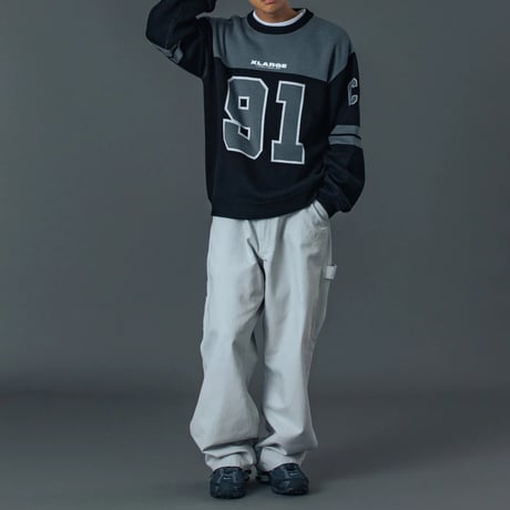 XLARGE | PATCHED OLD ENGLISH PAINTER PANTS(GREY)