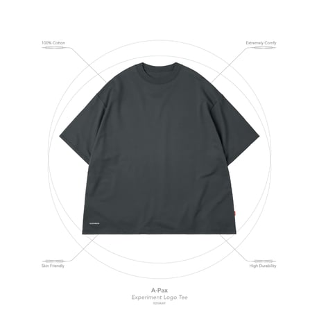 GOOPiMADE |“A-Pax” Experiment Logo Tee(Gray)