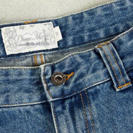 Dime / Straight Denim Pants (Dipped Sandblasted Indigo)