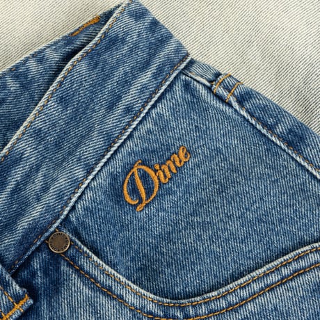 Dime / Straight Denim Pants (Dipped Sandblasted Indigo)